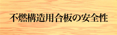 不燃構造用合板の可能性～人体や環境に一切無害～