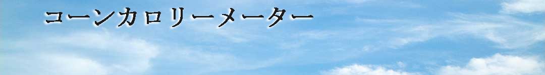 火事のない世の中に。コーンカロリーメーター